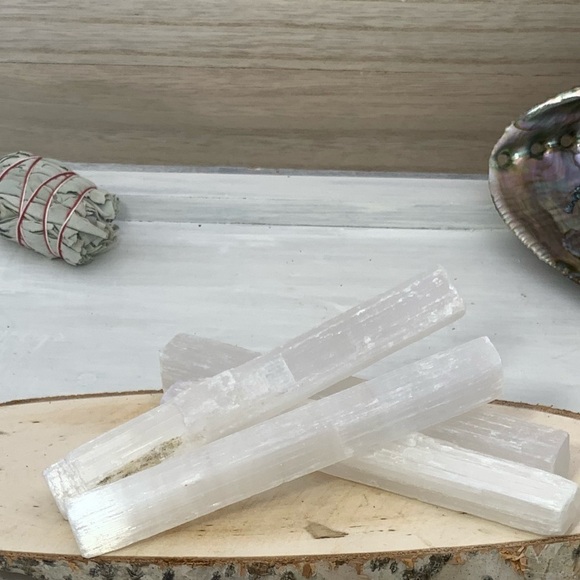 Selenite 6” x .75” Sticks - 2 Per Order - Picture 3 of 6